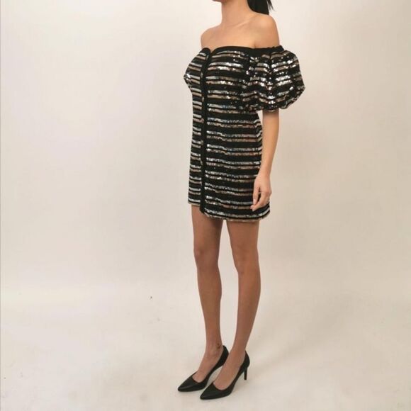 Philosophy Di Lorenzo Serafini Sequined Mini Dress - Size 6 - Picture 3 of 3